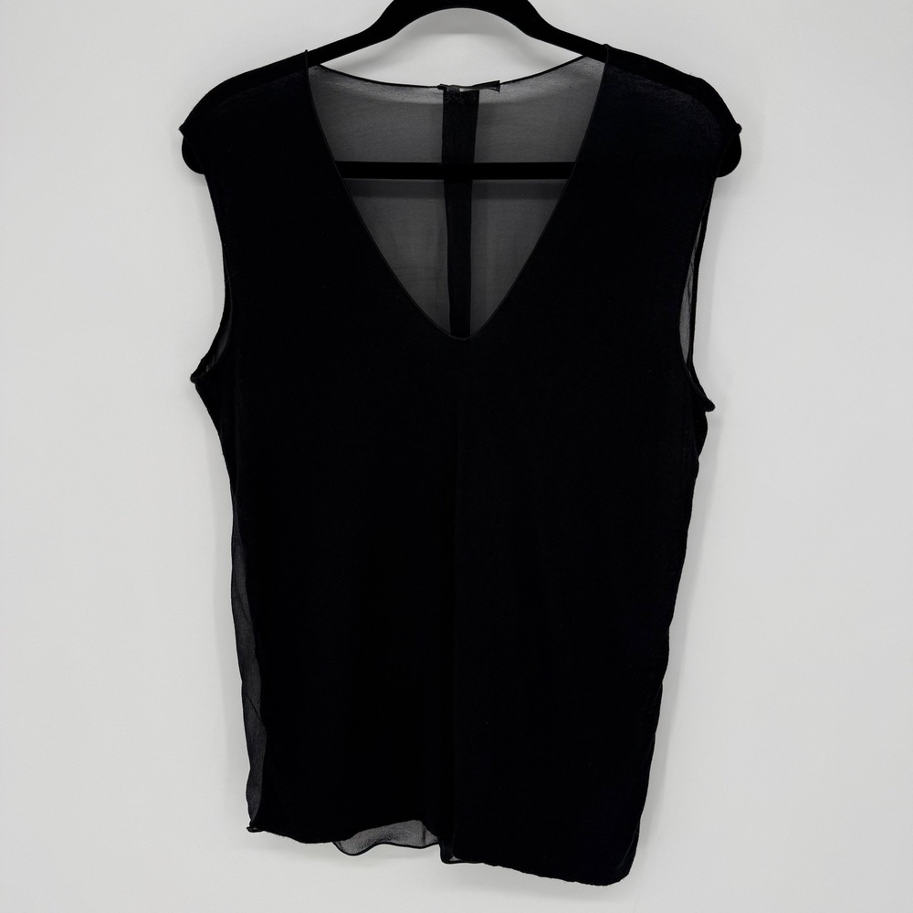 EMPORIO ARMANI‎ BLACK SLEEVELESS BLOUSE LIGHTWEIGHT LOOSE FIT